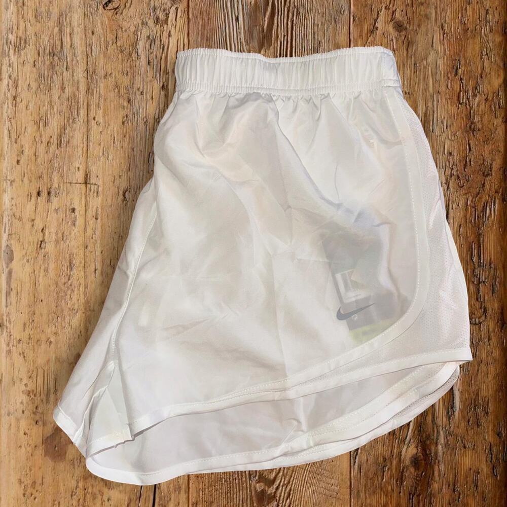 NWT Nike Dri-FIT Women's Running Shorts White XL Athletic Gym Workout Activewear